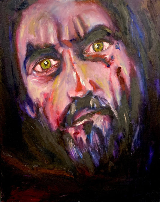 A painting titled 'The Stare Of A Thinking Man by Ryan  Louder' by Ryan Louder