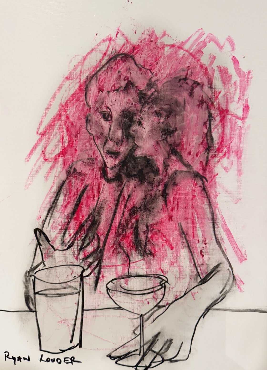 A painting titled 'The Interest by Ryan  Louder' by Ryan Louder