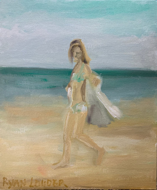 A painting titled 'Walking In A Cool Breeze by Ryan  Louder' by Ryan Louder