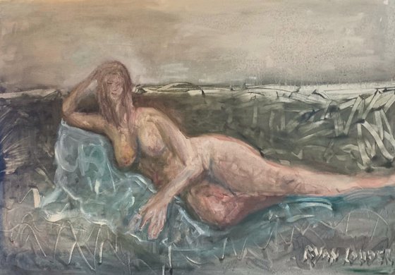 Nude Woman Painting by Ryan Louder