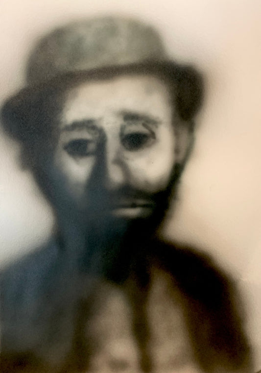 A painting titled 'Sad Clown by Ryan  Louder' by Ryan Louder