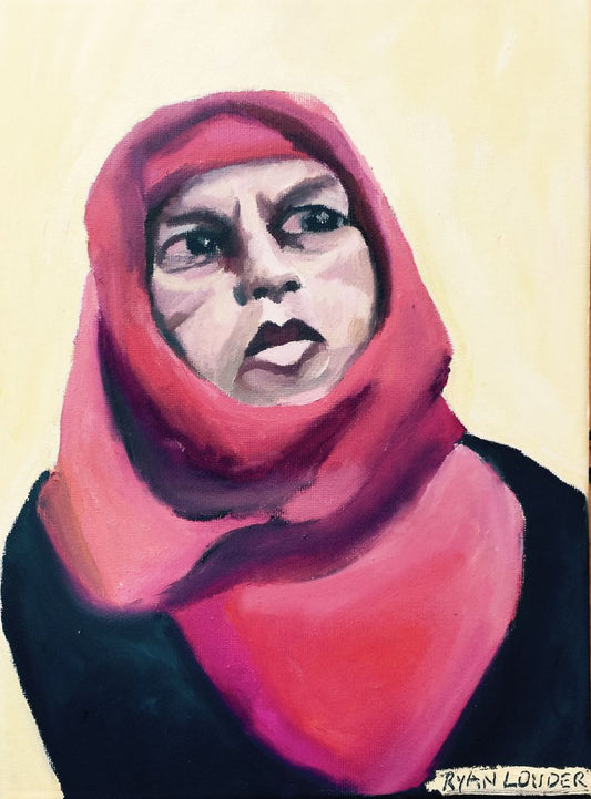 A painting titled 'People Of London 10 oil on canvas 12x9 by Ryan  Louder' by Ryan Louder
