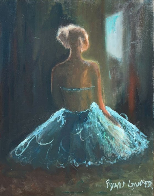 A painting titled 'Ballet Dress Rehearsal by Ryan  Louder' by Artworks by Ryan Louder