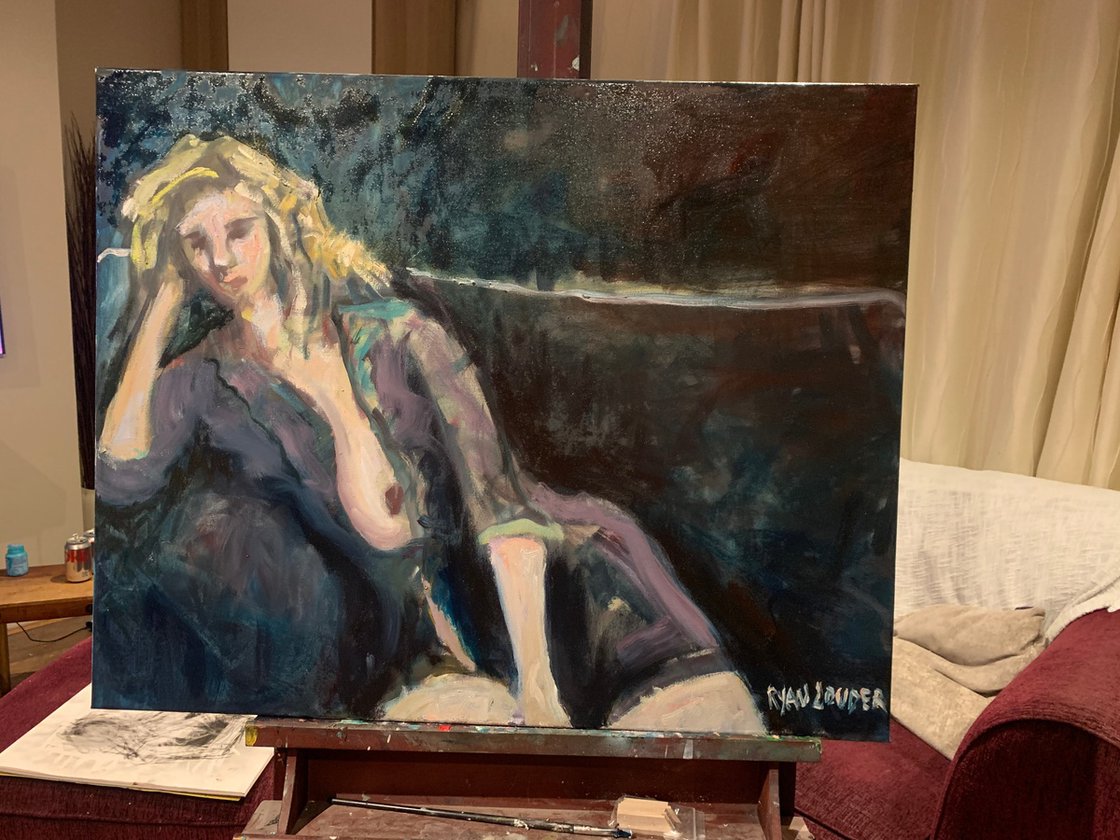A painting titled 'Reflective Thoughts On Freedom by Ryan  Louder' by Ryan Louder
